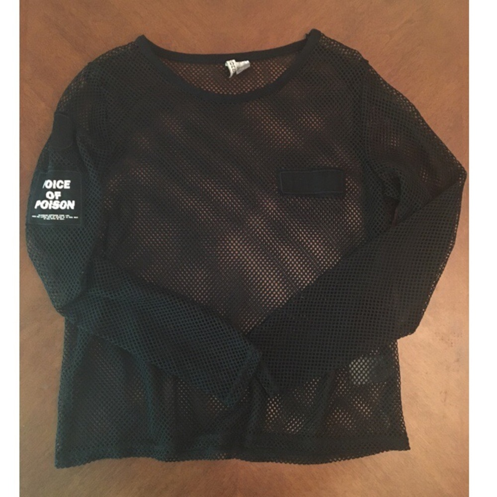 H&M “Voice of Poison” Black Fishnet Top